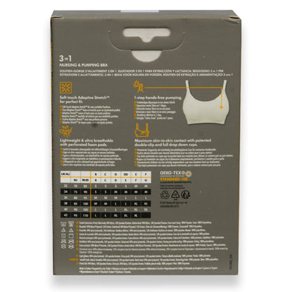 Medela 3 In 1 Nursing And Pumping Bra Black-(Xl)