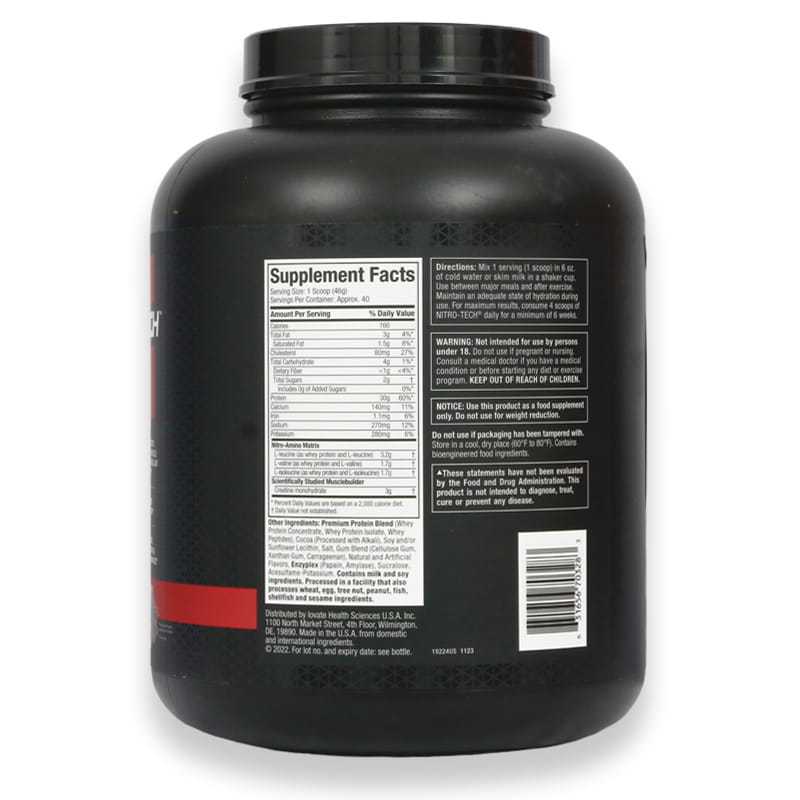 Muscletech Nitrotech Whey Protein Milk Chocolate 4lbs(1.81kg)
