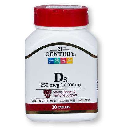 21st Ch Vitamin D3 10000iu Tablets 30'S
