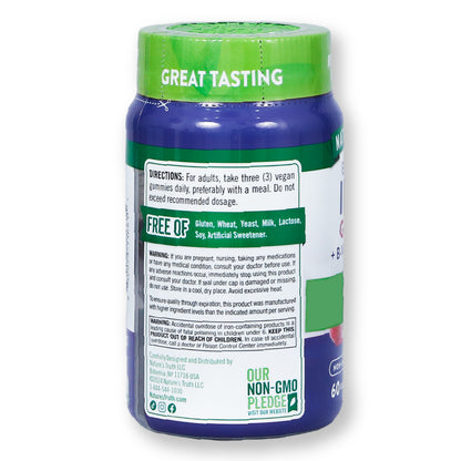Nature'S Truth Essential Iron Gummies+b-Vitamins,Zinc Grape Flavor 60'S