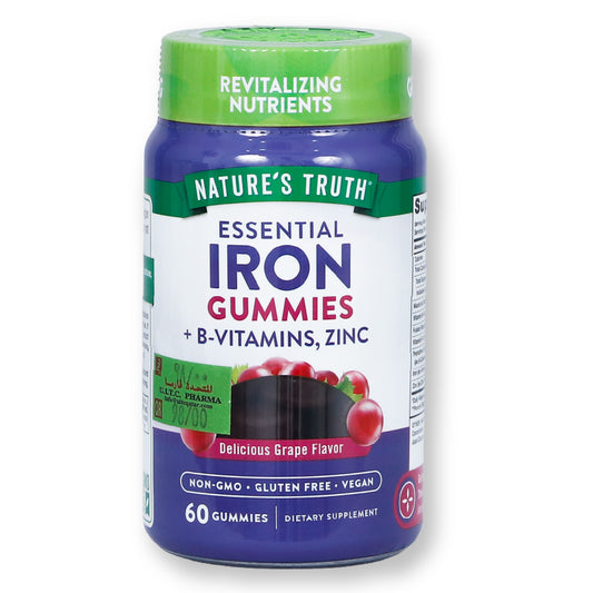 Nature'S Truth Essential Iron Gummies+b-Vitamins,Zinc Grape Flavor 60'S