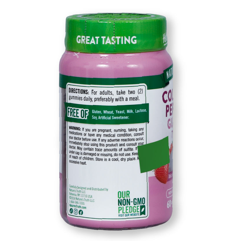 Nature'S Truth Collagen Peptides Type 1+3 Gummies Strawberry Flavor 60'S