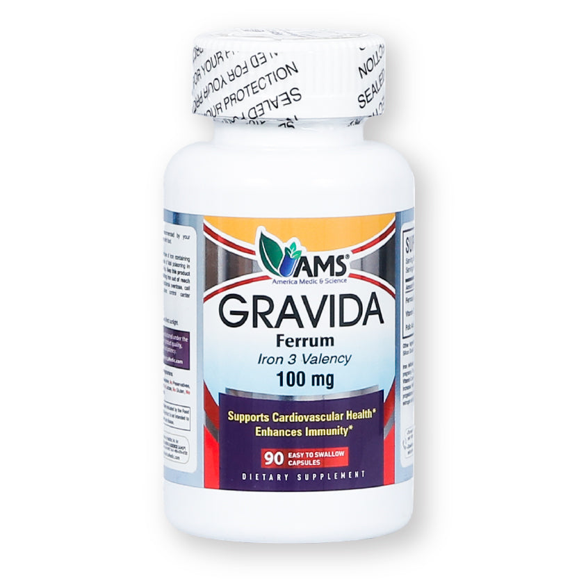 Ams Gravida Ferrum 100mg Capsules 90'S