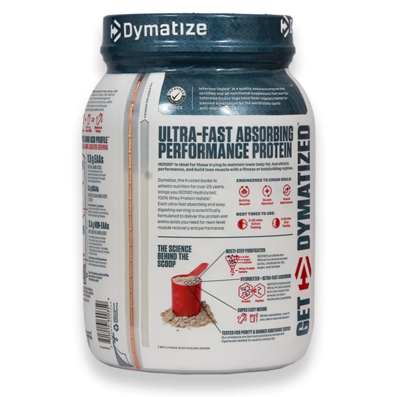 Dymatize Iso 100% Whey Protein Powder Cookies&Cream 1.36lb(620g)