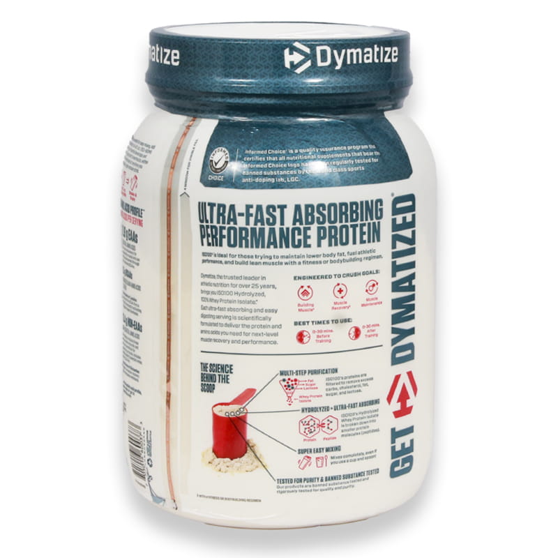 Dymatize Iso 100% Whey Protein Powder Strawberry 1.34lb(610g)
