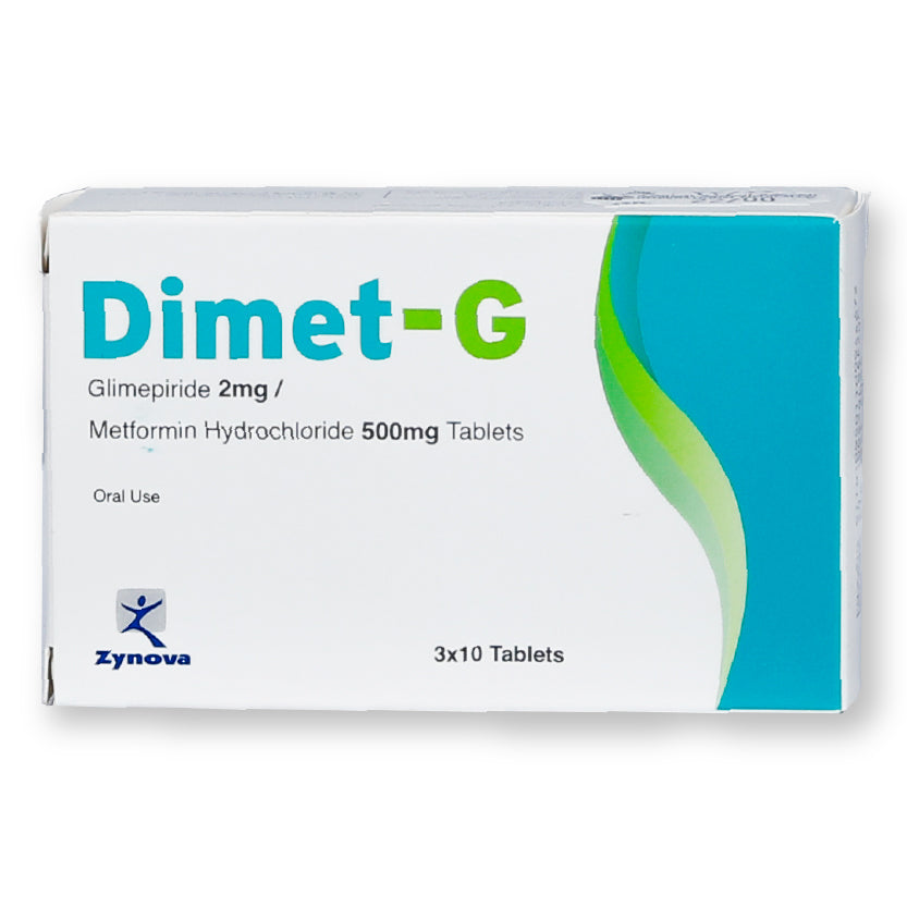Dimet-G 2mg/500mg Tablets 30'S