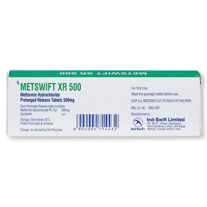 Metswift Xr 500mg Tablets 28'S