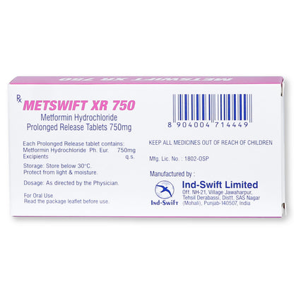 Metswift Xr 750mg Tablets 28'S