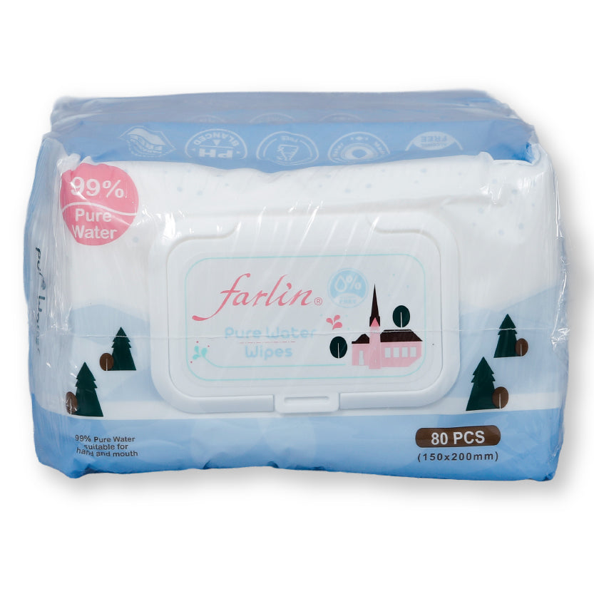 Farlin Pure Water Baby Wipes (Ce-21001-1b) 80'Sx5 - Bundle Pack