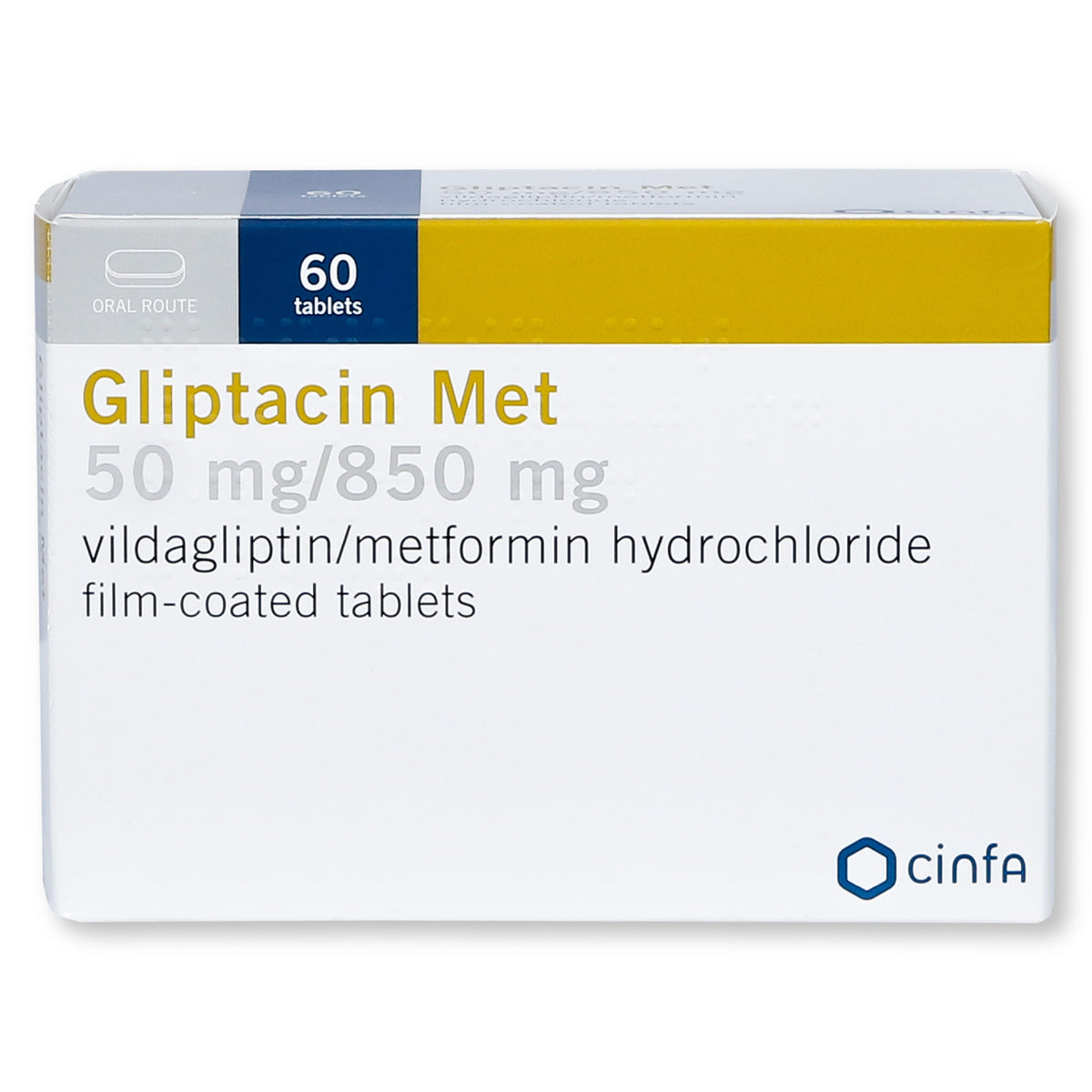Gliptacin Met 50mg/850mg Tablets 60'S
