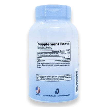 Alfa Magnesium + Melatonin 10mg Capsules 60'S