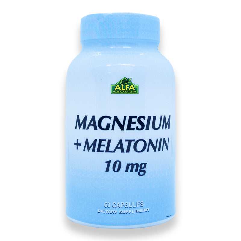 Alfa Magnesium + Melatonin 10mg Capsules 60'S