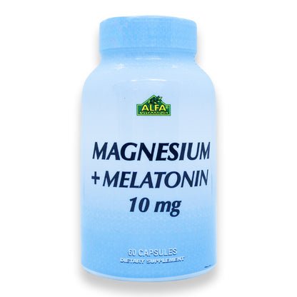 Alfa Magnesium + Melatonin 10mg Capsules 60'S