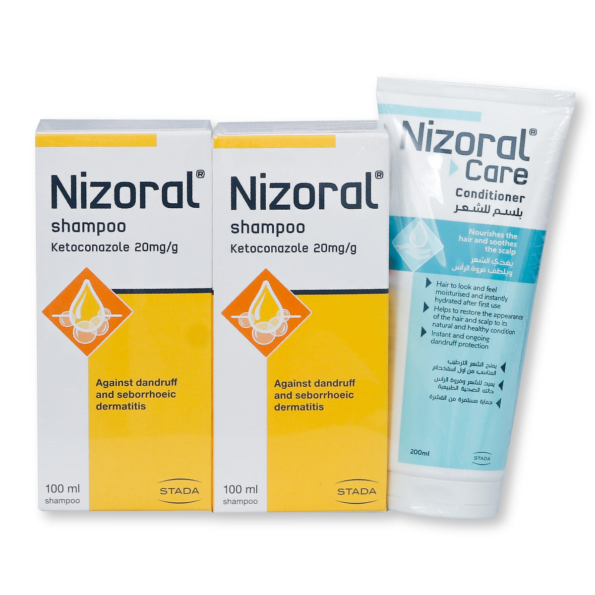 Nizoral Care Conditioner 200ml + Nizoral Shampoo 100ml X 2'S -Combo Pack