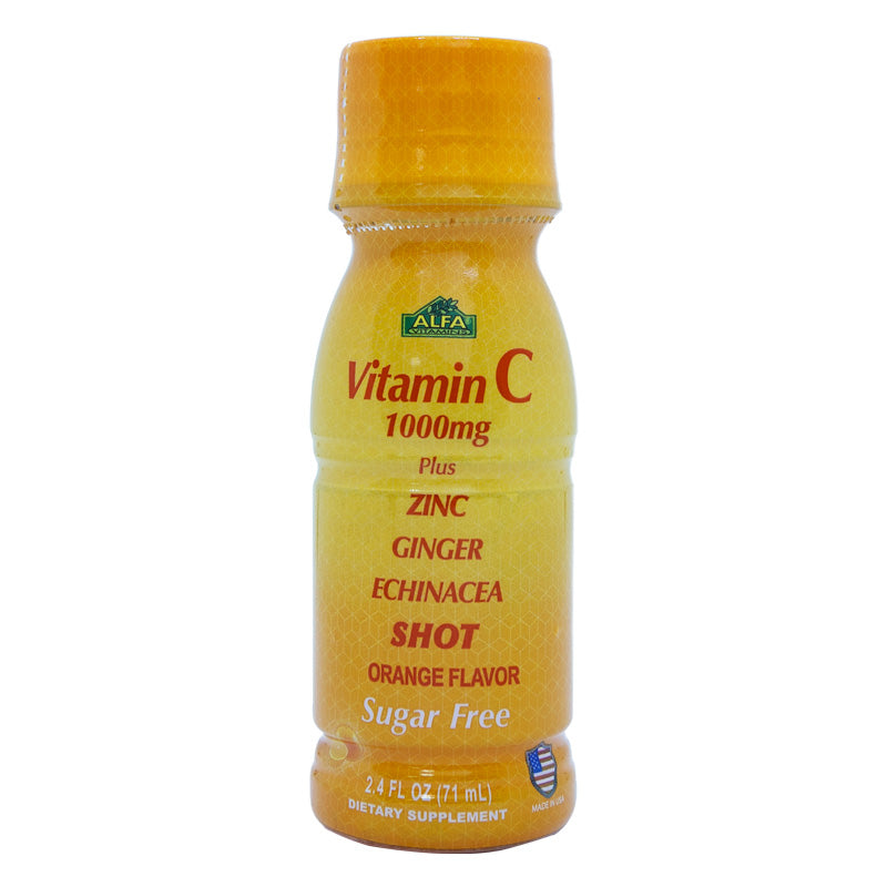 ALFA VITAMIN C 1000MG PLUS ZINC GINGER ECHINACEA SHOT 71ML