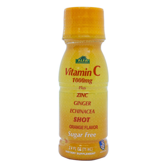 ALFA VITAMIN C 1000MG PLUS ZINC GINGER ECHINACEA SHOT 71ML