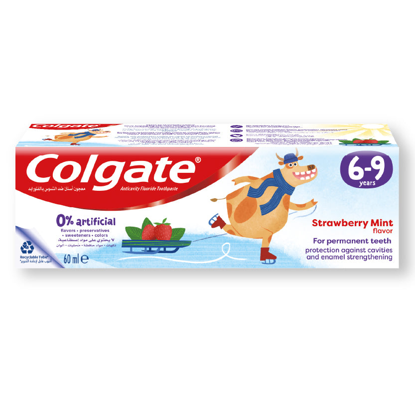 COLGATE KIDS TOOTHPASTE 6-9 YEARS STRAWBERRY MINT FLAVOR 60ML