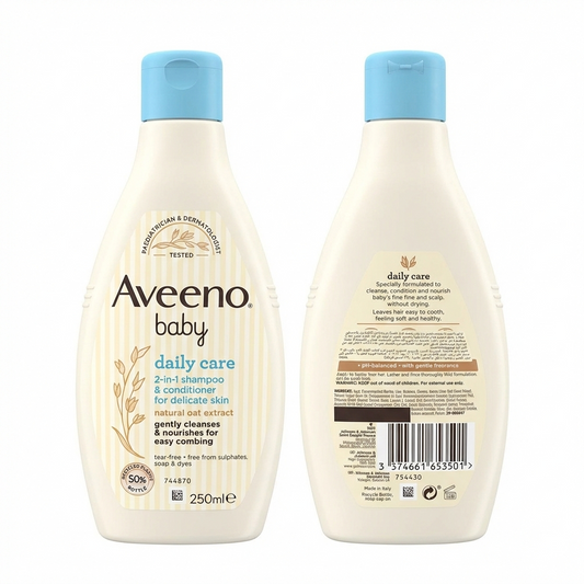 Aveeno Baby Daily Care 2-In-1 Shampoo & Conditioner 250ml - Wellcare Pharmacy