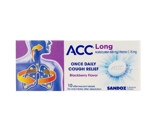 Acc Long 600Mg Effervescent Tablets 10'S