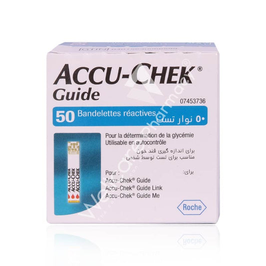 ACCU CHEK GUIDE TEST STRIPS 50'S