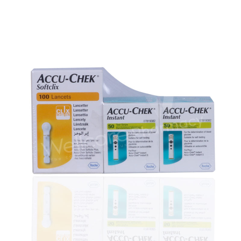 Accu Chek Instant Test Strips 100 Strips And Lancets 100'S
