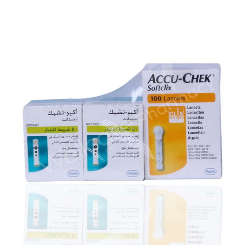 Accu Chek Instant Test Strips 100 Strips And Lancets 100'S
