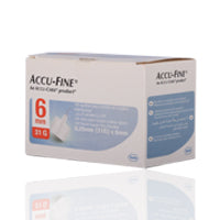 Accu Fine Pen Needle 31G 0.25X6mm 100'S