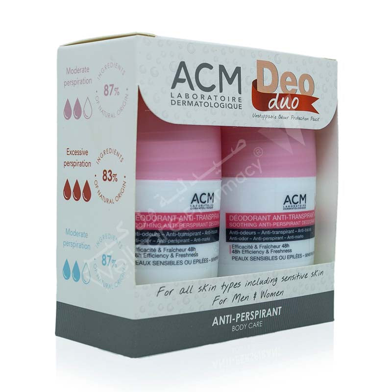 Acm 2Pcs Soothing Deodorant Anti-Perspirant 48H 50 Ml