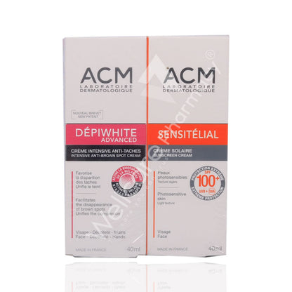 Acm Depiwhite Advance Cream+sensitelial Spf100+ Value Pack 1'S