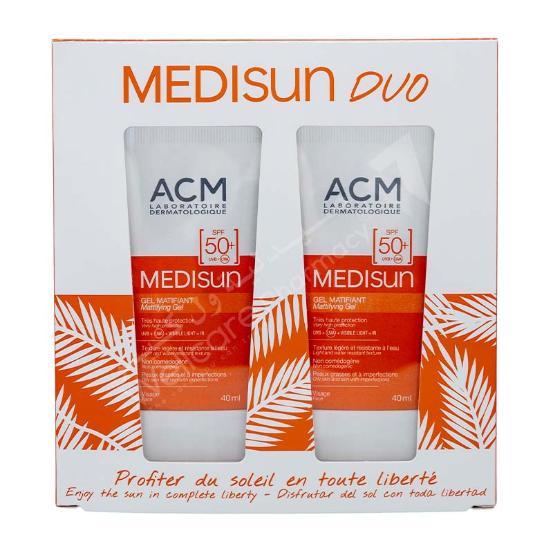 Acm Medisun Spf50+ Mattifying Gel 40ml Value Pack