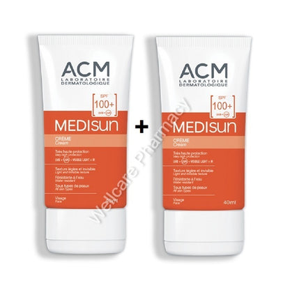 Acm Medisun Sunscreen Cream Spf100 40Ml Value Pack