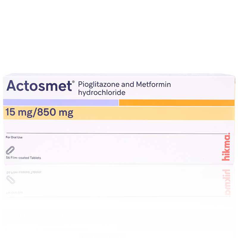 ACTOSMET 15MG/850MG TABLETS 56'S ACTOSMET 15MG/850MG TABLETS 56'S