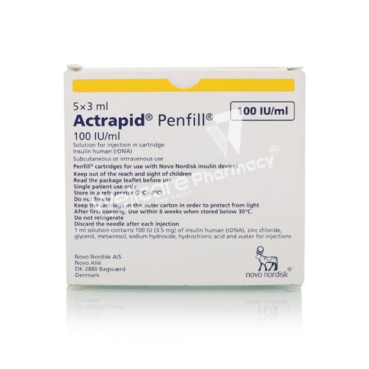 Actrapid Hm Penfill 3Ml 1X5's