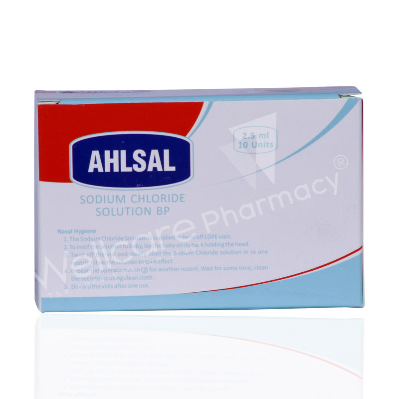 Ahlsal 2.5Ml Normal Saline Nasal Solution 10'S