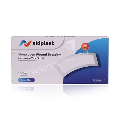 Aidplast Sterile Nonwoven Wound Dressing Plaster 9Cmx20cm 25'S V620