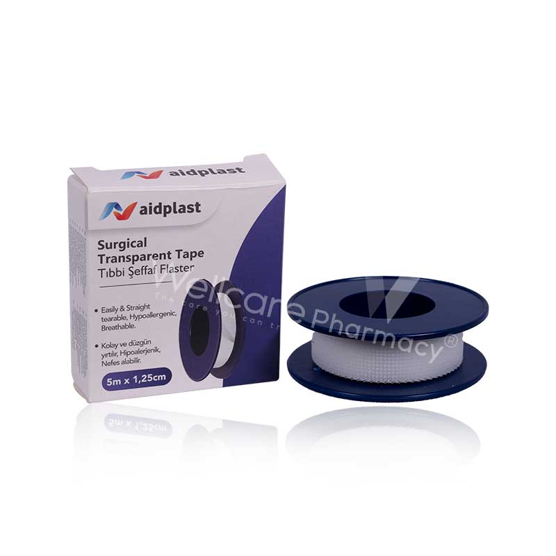 Aidplast Surgical Transparent Tape 5Mx1.25Cm V301