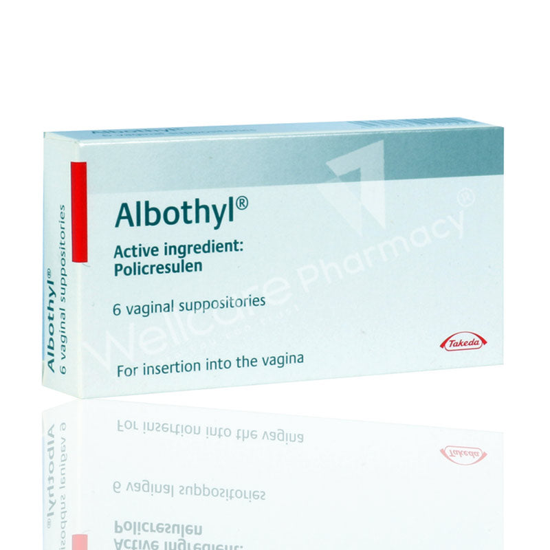 Albothyl Vaginal Suppositories 6'S