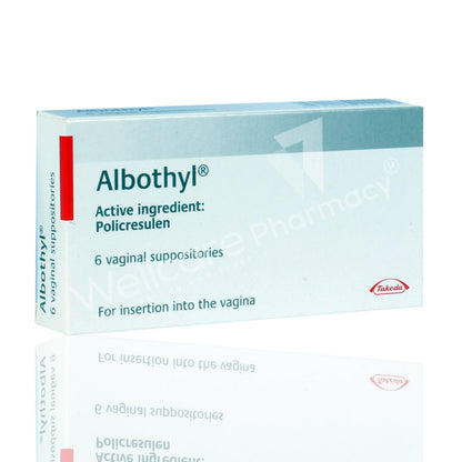 Albothyl Vaginal Suppositories 6'S