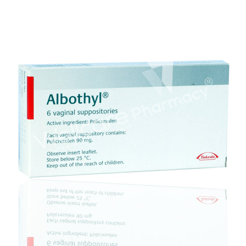 Albothyl Vaginal Suppositories 6'S