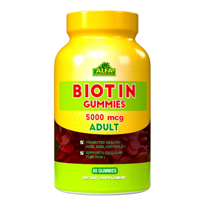 Alfa Biotin 5000mcg Gummies Adult 60'S - Wellcare Pharmacy