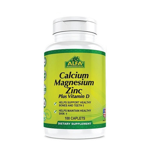 Alfa Calcium Magnesium Zinc And Vitamin D Caplets 100'S