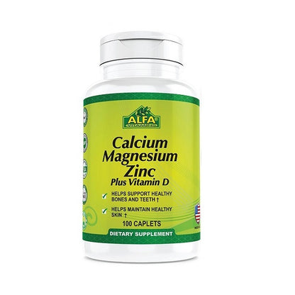 Alfa Calcium Magnesium Zinc And Vitamin D Caplets 100'S