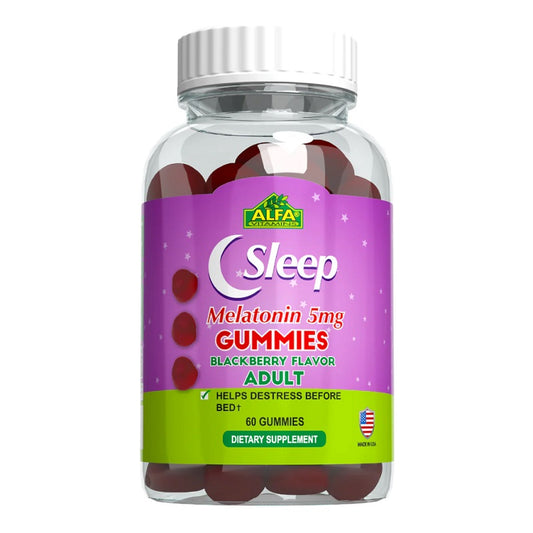 Alfa Sleep Melatonin 5Mg Gummies Adult-Blackberry Flavour 60'S
