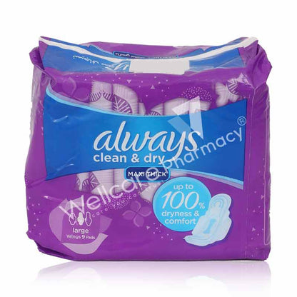 Always Maxi Long 9'S - Wellcare Pharmacy
