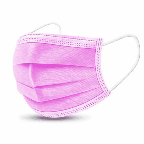 Aman Pink Surgical Face Mask 3Ply 50'S