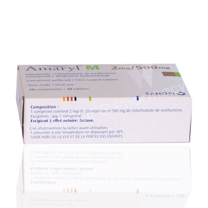 AMARYL M  2MG/500MG TAB 3X10 30'S - Wellcare Pharmacy