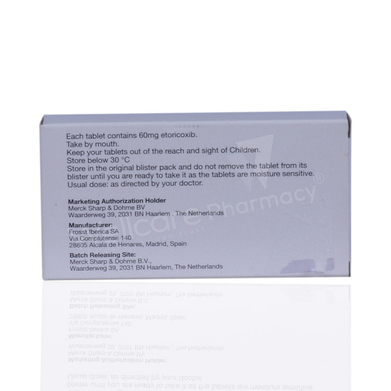 Arcoxia 60mg Tablets 28'S
