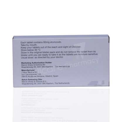 Arcoxia 60Mg Tablets 28'S