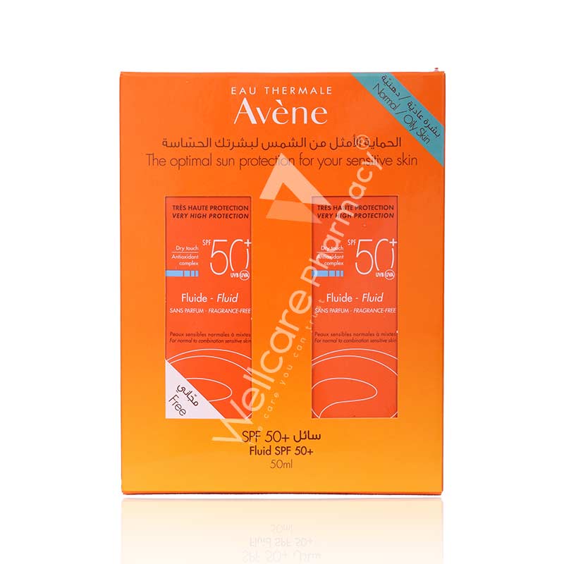 Avene 1+1  Spf50+ A/Oxidant Dry Touch Fluid 50ml
