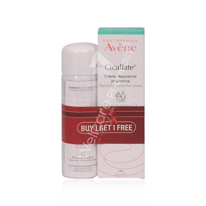 Avene Cicalfate Cream 40ml+avene Thermal Water 50ml Free